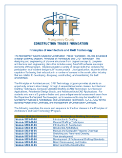 Scope and Sequence - Principles of Architecture and CAD Technology
