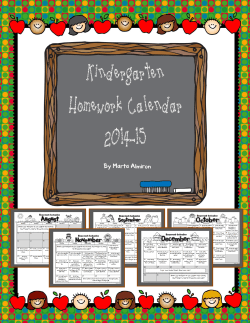 Homework calendars