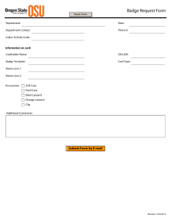 Department Badge Request Form