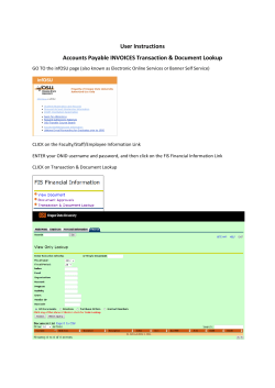 Transaction and Document Lookup Documentation