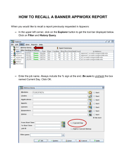 How to recall an Appworx job
