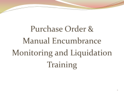 Purchase Order and Encumbrance Monitoring 2013 (PDF)