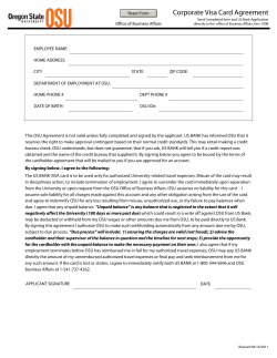 Corporate Travel Card Agreement