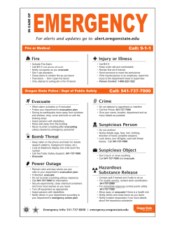 OSU Emergency Poster