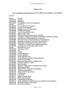 Full Corvallis Sewer guidelines