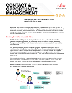 Contact & Opportunity Management