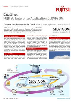 GLOVIA OM Work Order Overview