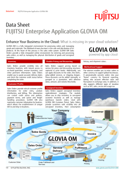 GLOVIA OM Sales Order Overview