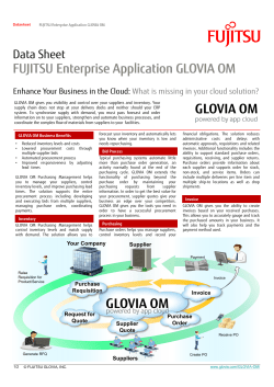 GLOVIA OM Purchasing Overview