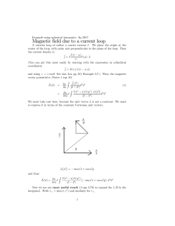 Magnetic field due to a current loop