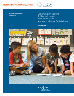 National Study on MCPS Pre-K Program