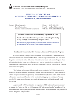 List of semifinalists from Maryland