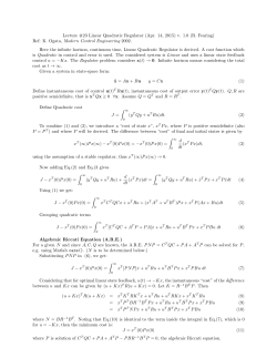 Linear Quadratic Regulator