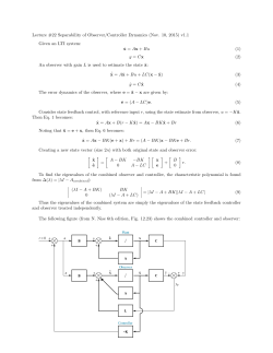 Separability of Observer and State Feedback dynamics