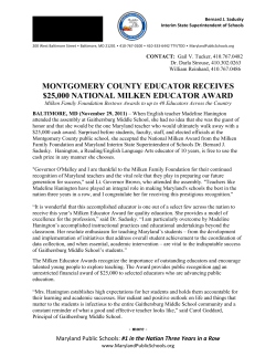 Read Full Announcement from the Maryland State Department of Education