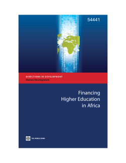 Financing Higher Education in Africa