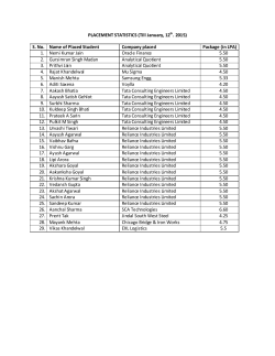 Placement Details