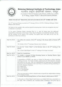 Minutes of 34th Senate Meeting