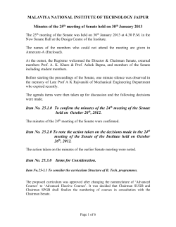 Minutes of 25th Senate Meeting