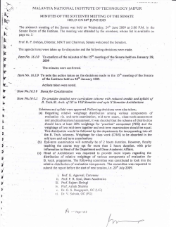 Minutes of 16th Senate Meeting