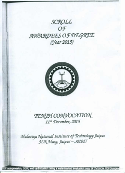Awardees of Degree [2015]