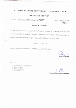 Office order regarding Formula for notional conversion of CGPA into percentage marks