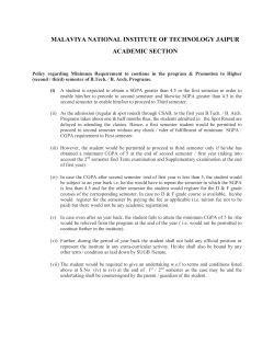 Semester promotion policy (1st and IInd Sem.)