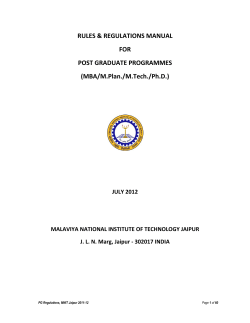 PG Regulations