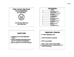 Presentation to rising 9th Grade students