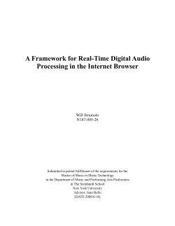 A Framework for Real-Time Digital Audio Processing in the Internet Browser.