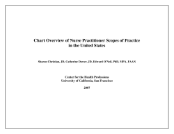 Chart Overview of Nurse Practitioner Scopes of Practice in the United States (PDF: 425KB/8 pages)