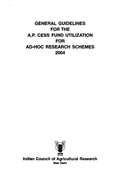 6. agriculture produce cess fund GENERAL GUIDELINE
