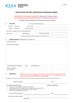 Foundation for Science (IFS)