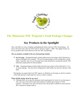 Soy Products in the Spotlight (PDF: 114.14KB/2 pages)