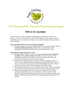 Milk in the Spotlight (PDF: 124.66KB/2 pages)