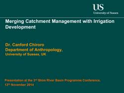 Merging Catchment Management with Irrigation Development [PDF 973.18KB]