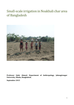 Small-scale irrigation in Noakhali char area of Bangladesh [PDF 2.20MB]