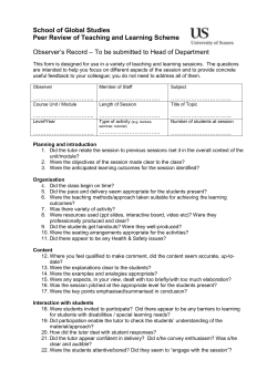 Peer Observation of Teaching (POT) form [DOC 346.00KB]