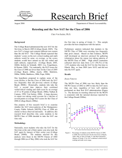 2006 SAT Retesting Report