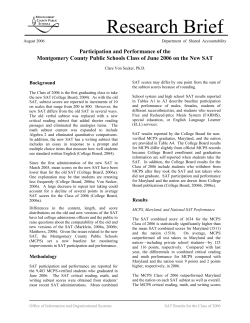 2006 SAT Report