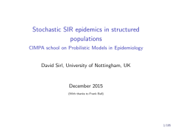 Epid&eacute;mies avec deux niveaux de m&eacute;lange.