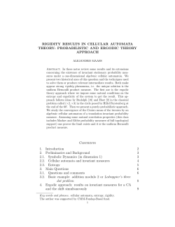 Dynamics of cellular automata
