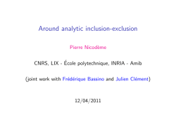 Analytic Inclusion-Exclusion