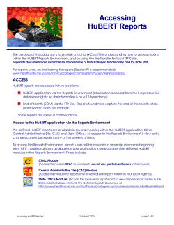 Accessing HuBERT Reports (PDF)