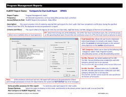 Participants for Chart Audit - OPR051 (PDF) - revised 9/14