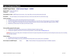 Initial Contact - CLN040 (PDF)