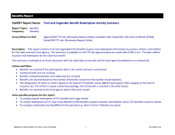 Fruit and Vegetable Benefit Redemption Activity Summary (PDF)