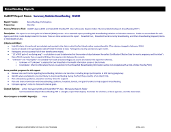 Summary Statistics - Breastfeeding - CLN032 (PDF)
