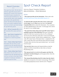 Spot Check Report (PDF)