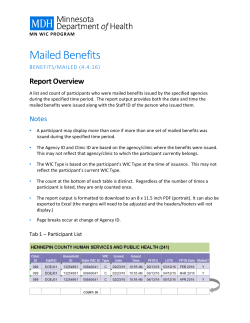 Mailed Benefits: Counted, Replaced Redeemed (PDF)